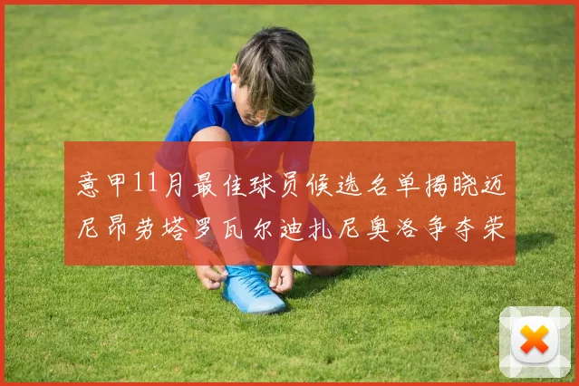 意甲11月最佳球员候选名单揭晓迈尼昂劳塔罗瓦尔迪扎尼奥洛争夺荣誉